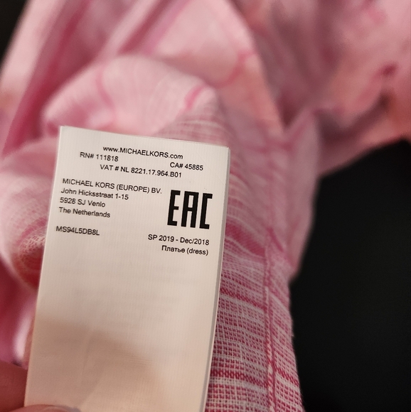 Michael Michael Kors Size XS NWT Long Sleeve Shirt Button Down Electric Pink - Picture 11 of 11
